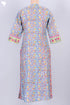 Cambric Cotton Kurta With Floral Block Print